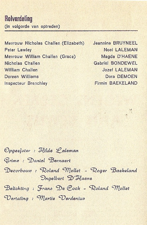 1966 Wegens gebrek aan Bewijs spelers